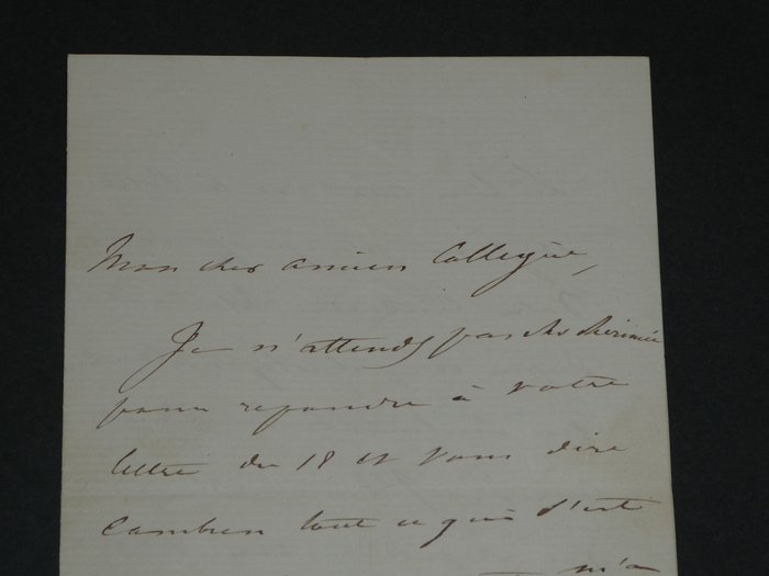 Achille Fould - Lettre autographe signée de 3 pages, "On a pris un parti que je regrette" - 1863