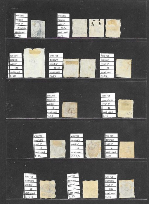 verden 1850/1950 - Samling af klassiske verdenslande stemplet kat 3056 - yvert  scott sassone