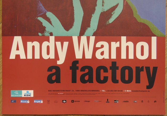 Andy Warhol (after) - Affiche originale d'exposition - Andy Warhol : a factory - 1999