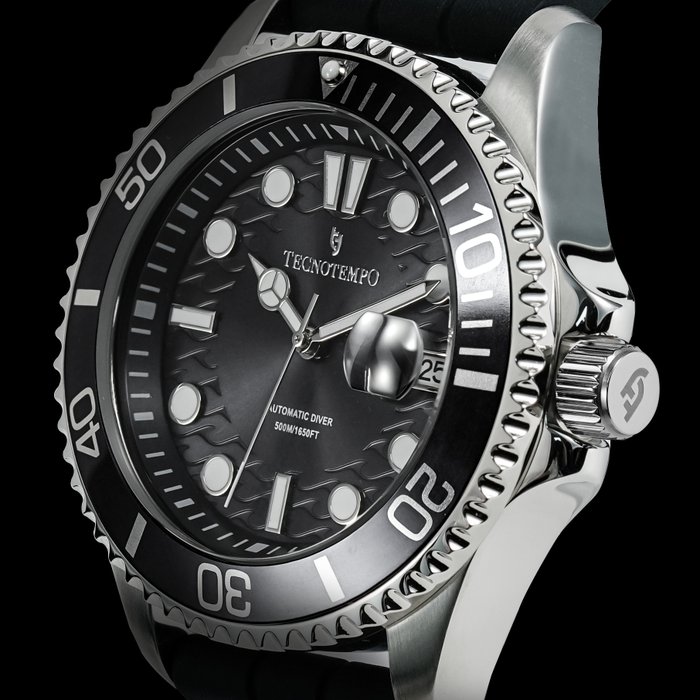 Tecnotempo -  Diver 500M/1650ft WR - Automatic - Black Edition - - Ingen mindstepris - TT.500.DB - Mænd - 2011-nu