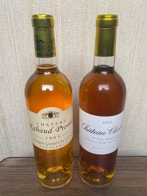 Sauternes: 2006 Château Cimens  2005 Château Rabaud-Promis - Barsac Sauternes 1er Grand Cru Classé - 2 Flasker (075 L)