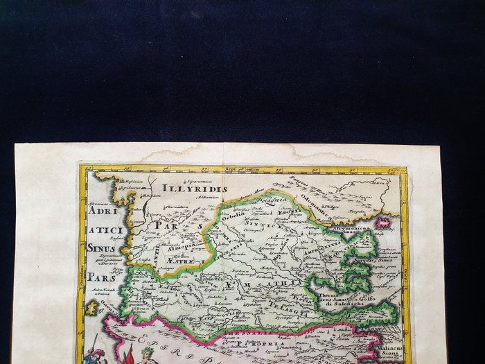 Europa - Østeuropa, Bulgarien, Kosovo, Balkan, Rumænien; John Senex / Philip Cluverius - Macedoniae et Thessalae Regiones - 1701-1720