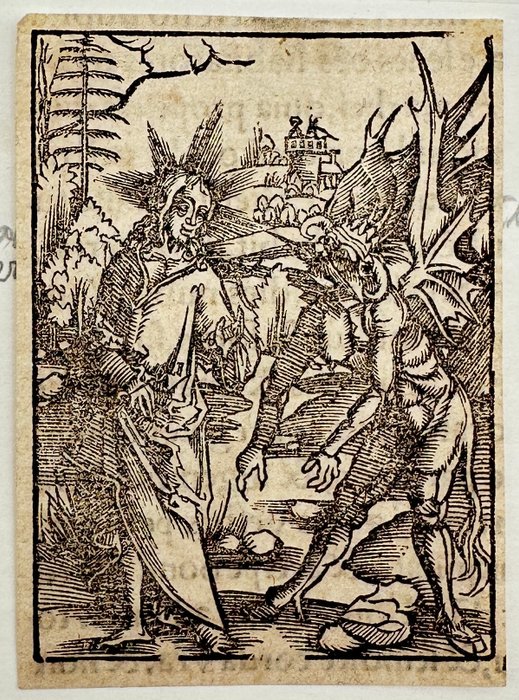 Johannes Grüninger (1487–1532) - Jesus is tempted by the devil in the desert - 1517