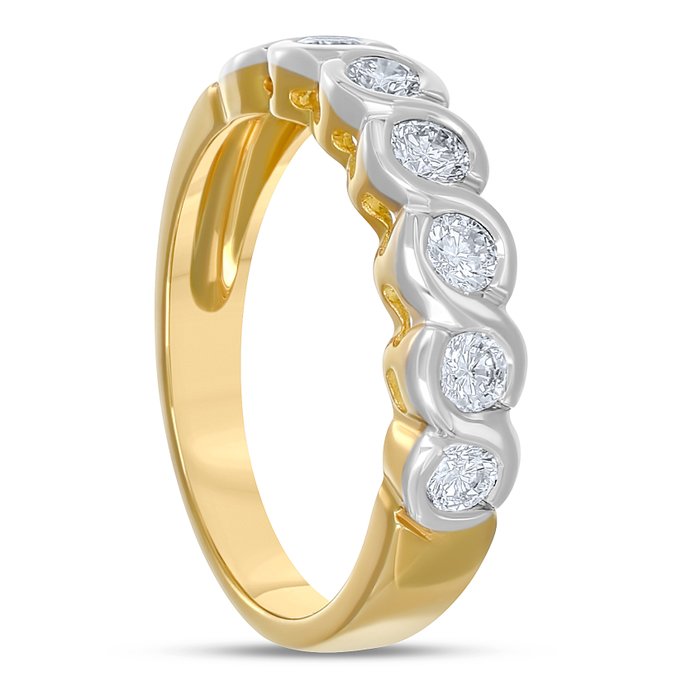 Ring - 18 kraat Gulguld, Hvidguld -  0.56ct. tw. Diamant (Natur)