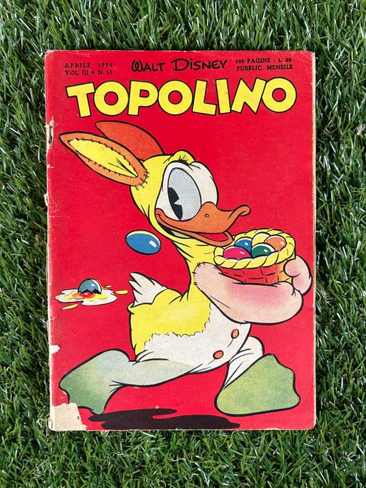 Topolino n 13 - Topolino libretto - 1 Album - Første udgave - 1950