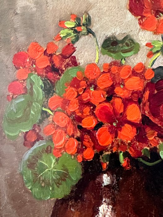 H.Endlich (XX) - Still life with geraniums