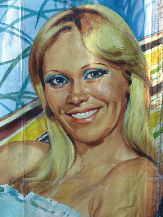 ABBA - Artwork, Stort maleri (3m) inspireret på et Barry Levine-foto - 1978