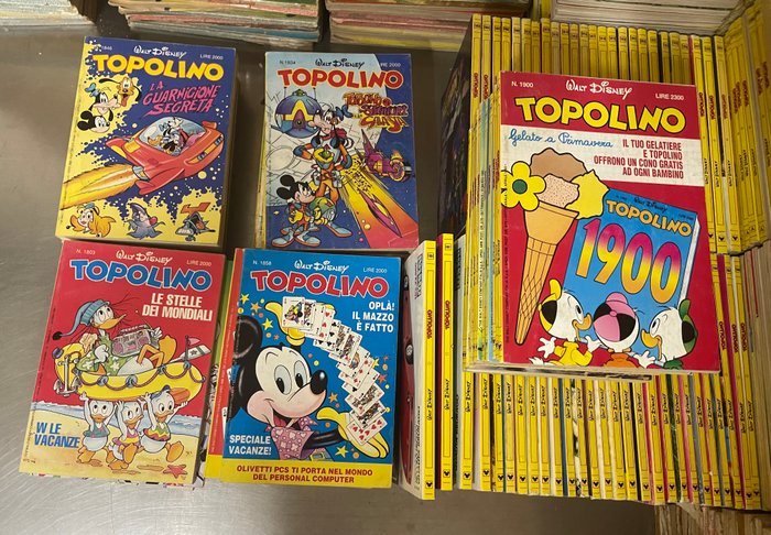 Topolino 1801/1900 - Sequenza semi completa - 97 Comic - Første udgave - 1990/1988