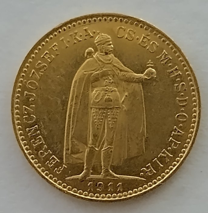 Ungarn. Franz Joseph I. Emperor of Austria (1850-1866). Gold 10 Korona 1911