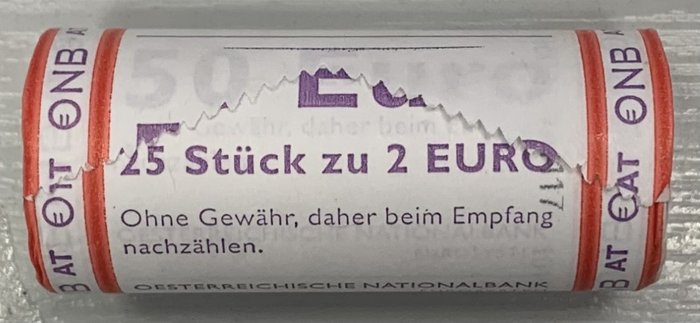 Østrig. 2 Euro 2018 "Banque Nationale" (25 pièces) en rouleau  (Ingen mindstepris)