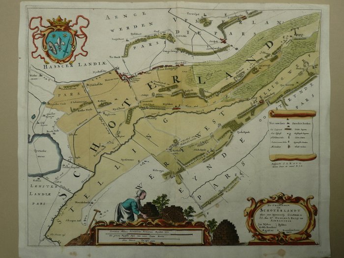 Holland - Friesland / Heerenveen; Bernard Schotanus à Sterringa - De Grietenye van Schoterlandt - 1661-1680