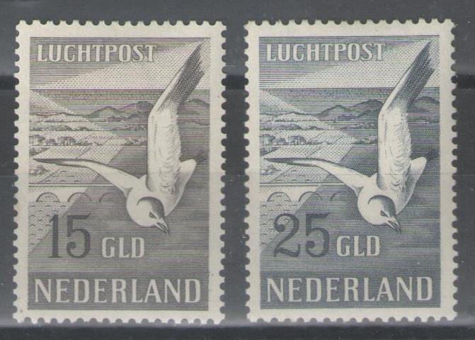 Holland 1951 - Luftpost Måger - NVPH LP12/LP13