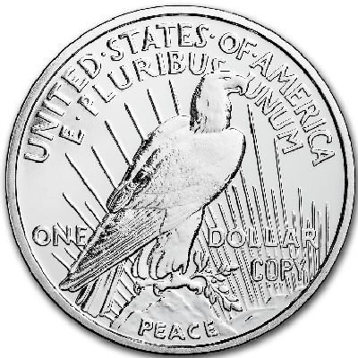 Förenta staterna. Silver medal ND Peace Dollar, 1 Oz (.999)  (Ingen mindstepris)