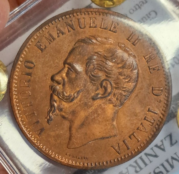 Italien, Kongerig Vittorio Emanuele II. 10 Centesimi 1862 - Milano