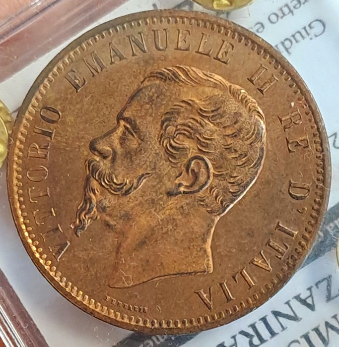 Italien, Kongerig Vittorio Emanuele II. 10 Centesimi 1862 - Milano