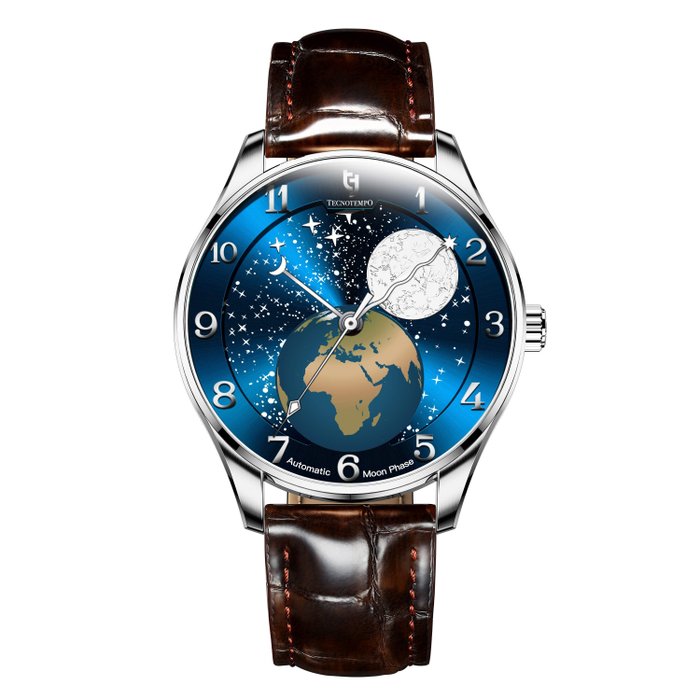 Tecnotempo - "Eclipse" Moon Phase - - TT50ECBL (blue dial) - Mænd - 2011-nu