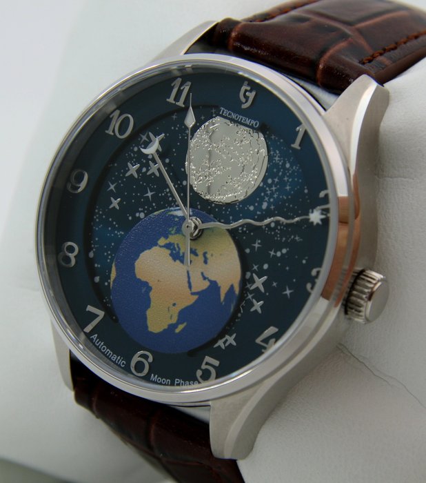 Tecnotempo - "Eclipse" Moon Phase - - TT50ECBL (blue dial) - Mænd - 2011-nu