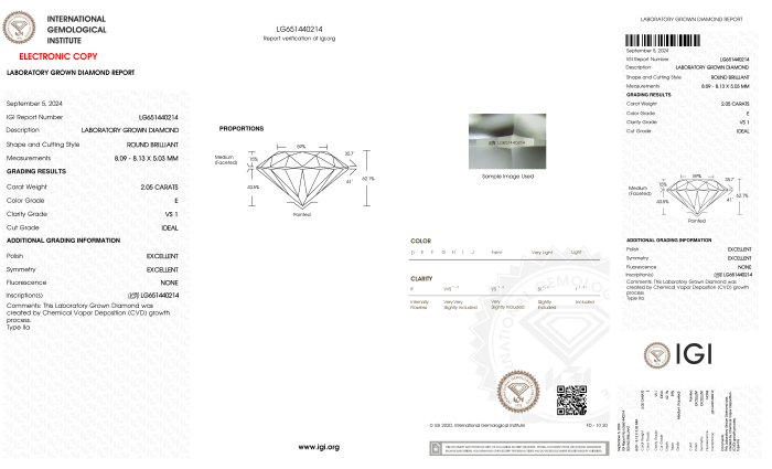 Ingen mindstepris - Øreringe - 18 kraat Rosaguld -  4.15ct. tw. Diamant (Laboratoriedyrket) - Runde E/F-VS1