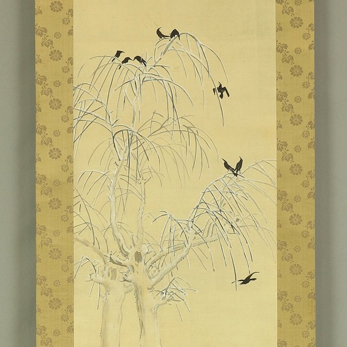 Snowy Landscape Crows Perching on Tree - Nagai Ikka 長井一禾 (1869-1940) - Japan  (Ingen mindstepris)