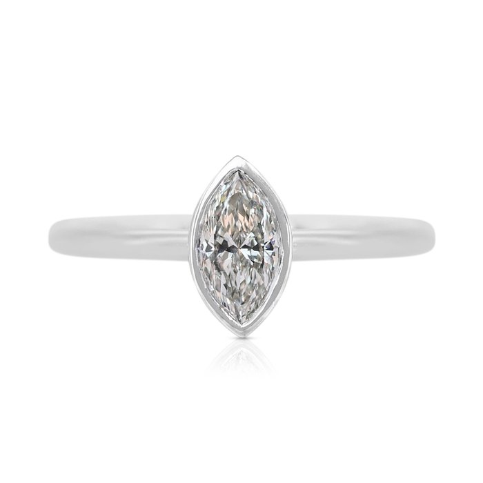 Ring - 18 kraat Hvidguld -  0.70ct. tw. Diamant (Natur)