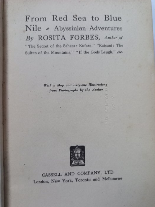 Rosita Forbes - From Red Sea to Blue Nile. Abyssinian Adventures - 1925