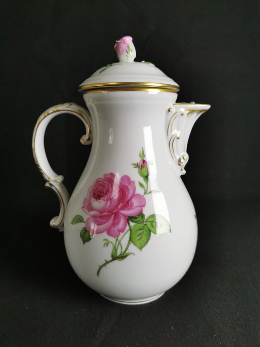 Meissen - fiori Rose dipinto a mano - Kaffekande - Porcelæn