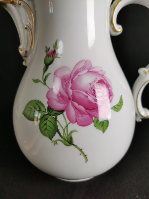 Meissen - fiori Rose dipinto a mano - Kaffekande - Porcelæn