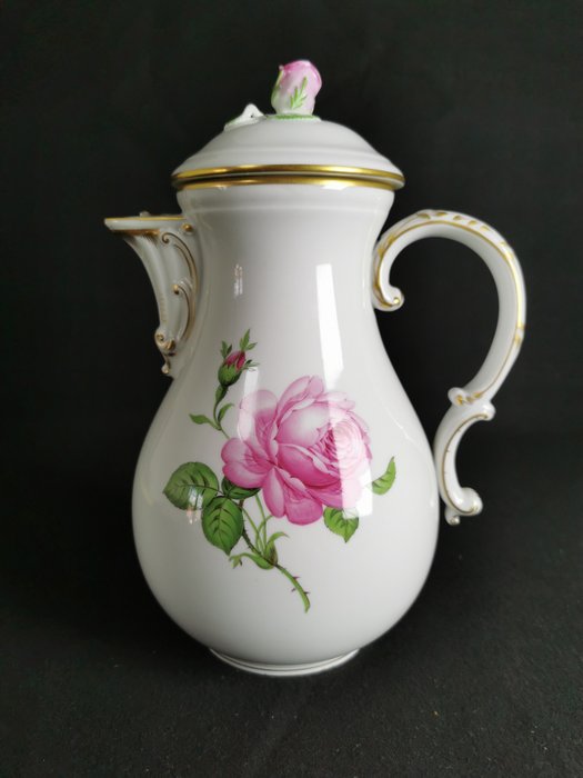 Meissen - fiori Rose dipinto a mano - Kaffekande - Porcelæn