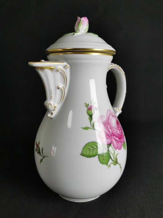 Meissen - fiori Rose dipinto a mano - Kaffekande - Porcelæn