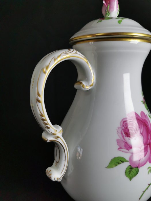 Meissen - fiori Rose dipinto a mano - Kaffekande - Porcelæn