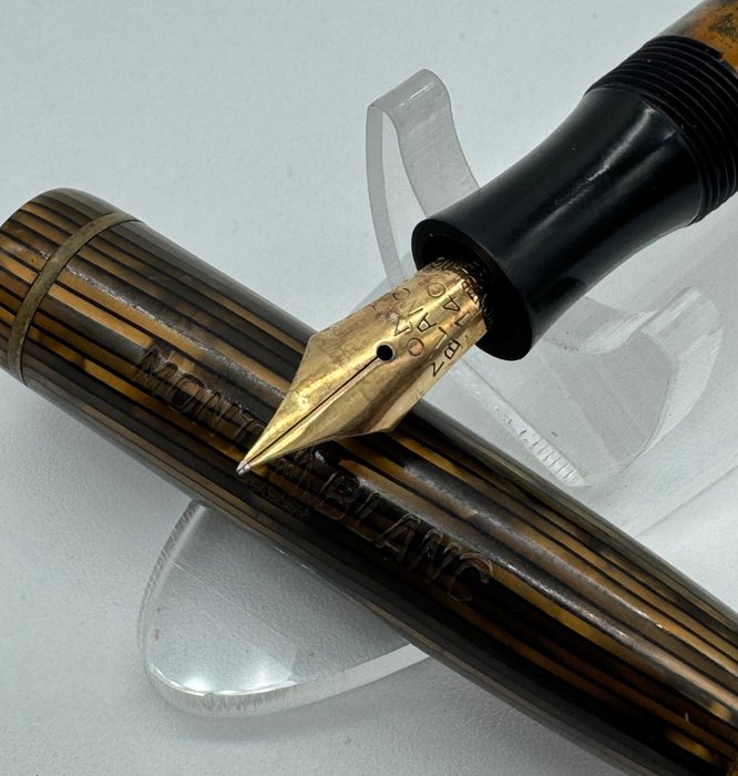 Montblanc - Model 44 Wiese Spain Tortoise Brown Striped 1950's - Fyldepen