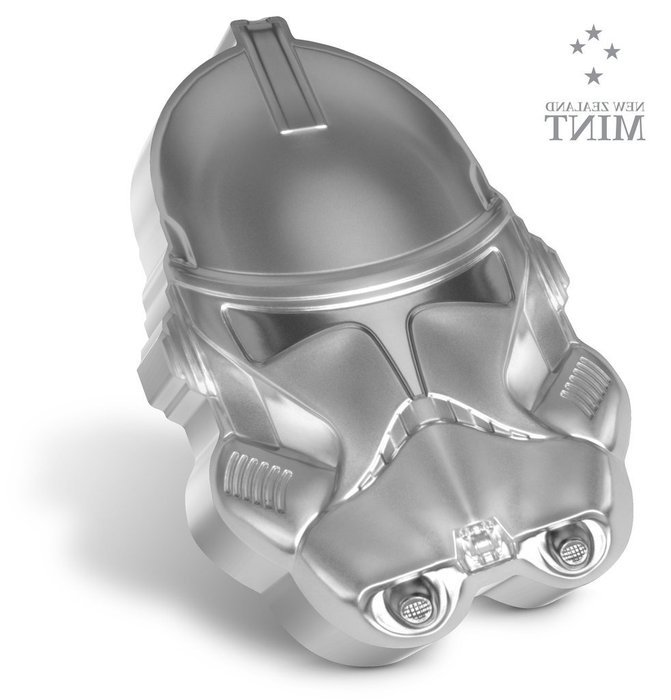 Niue. 5 Dollars 2021 Star Wars™ Clone Trooper™ Helmet - Helm Ultra High Relief, 2 Oz (.999)