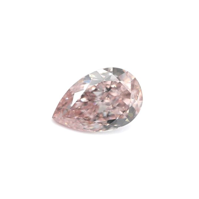 1 pcs Diamant  (Naturfarvet)  - 0.28 ct - Pære - Fancy Brunlig Lyserød - SI2 - Gemological Institute of America (GIA)