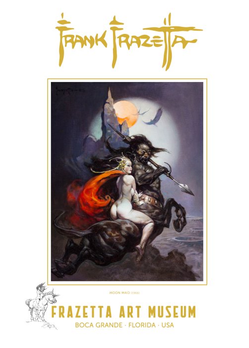 Moon Maid (1966) - Frank Frazetta - Art Museum Exclusive Poster - Boca Grande, Florida