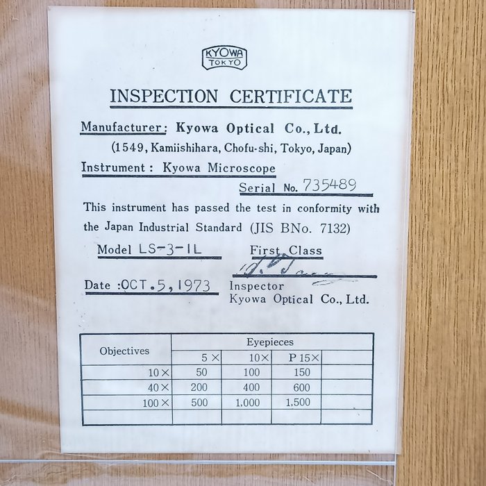 Monocular compound microscope - LS-3-1 L - 1970-1980 - Japan - Kyowa - Set - Nº735489