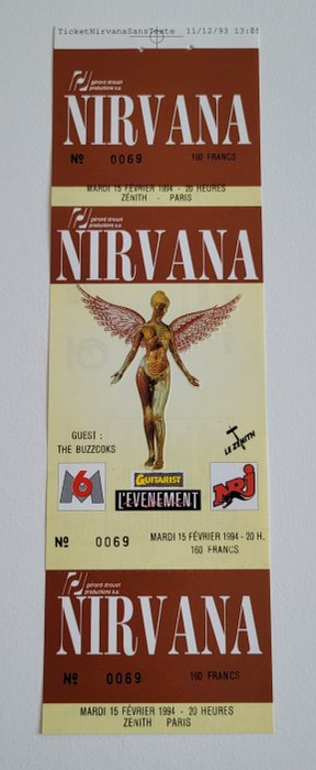 Nirvana - Concert ticket - 1994