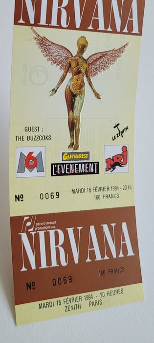 Nirvana - Concert ticket - 1994