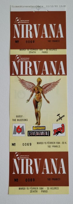 Nirvana - Concert ticket - 1994