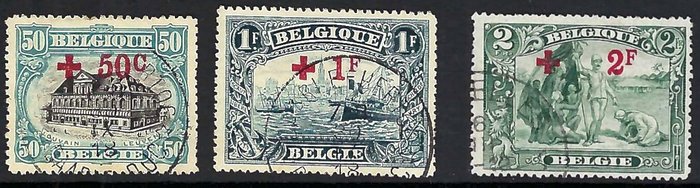 Belgien 1918 - komplet serie "Røde Kors" - OBP/COB 150/63