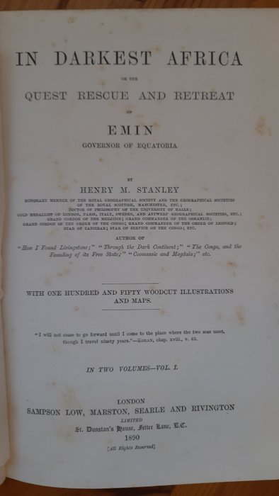 Henry Morton Stanley - In Darkest Africa - 1890