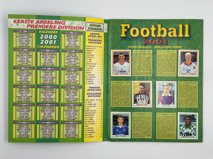 Panini - Football 2001 Belgium - 1 Complete Album