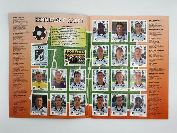 Panini - Football 2001 Belgium - 1 Complete Album