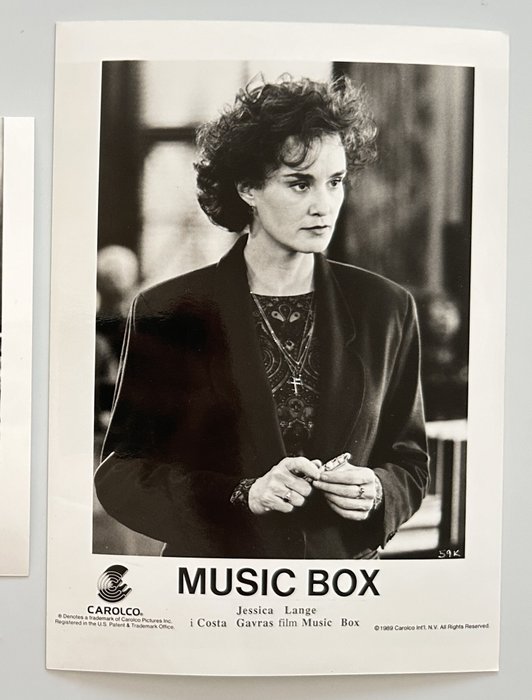 Set of 3 black and white Press photos - Music Box - Jessica Lange