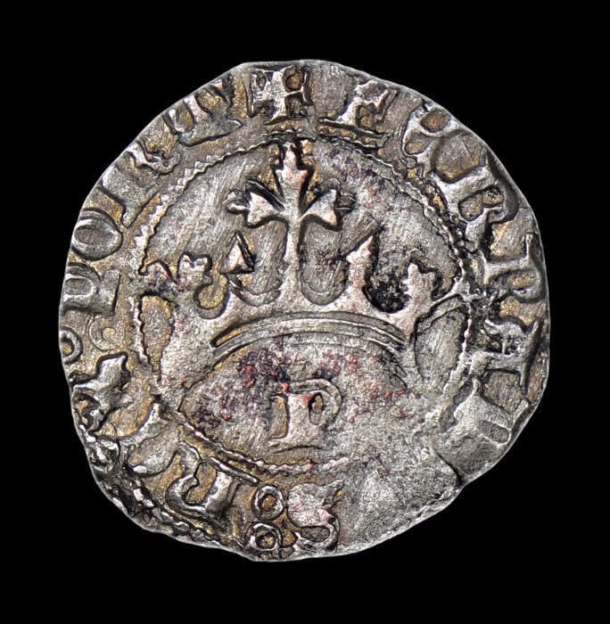 Portugal. D. Fernando I (1367-1383). Pilarte Coroado (7 Dinheiros) - Porto - Sinal Oculto no quadrante direito