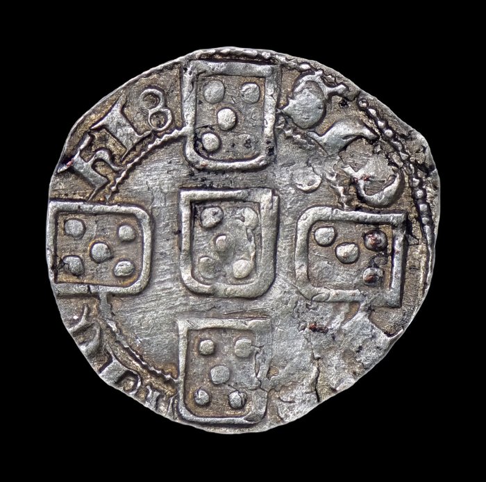 Portugal. D. Fernando I (1367-1383). Pilarte Coroado (7 Dinheiros) - Porto - Sinal Oculto no quadrante direito