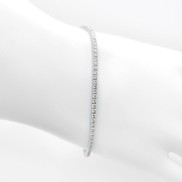 Armbånd - 14 karat Hvidguld -  1.86ct. tw. Diamant (Natur) - D-E/VS-SI