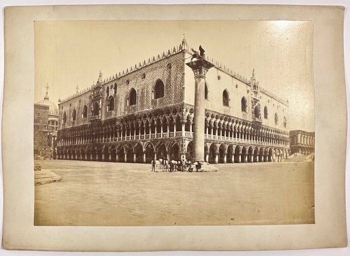 Carlo Ponti (Italian, 1820 -1893) - View of Venice - "Pallazzo dei Dogi o ducale. Veduta generale" - Large Format - ca. 1860