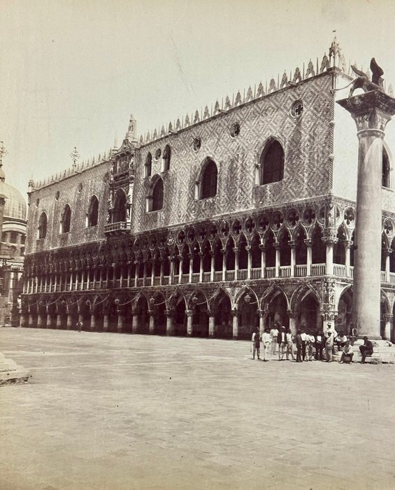 Carlo Ponti (Italian, 1820 -1893) - View of Venice - "Pallazzo dei Dogi o ducale. Veduta generale" - Large Format - ca. 1860