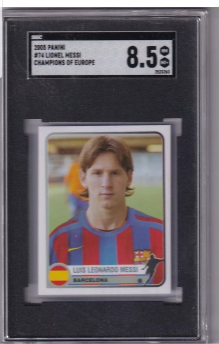 2005 - Panini - Champions of Europe - Lionel Messi - #74 Rookie - 1 Graded sticker - SGC 85