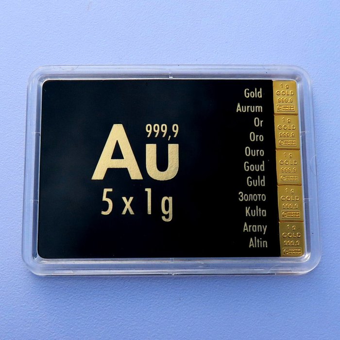 5 gram - Guld 999 - Valcambi - Med certifikat